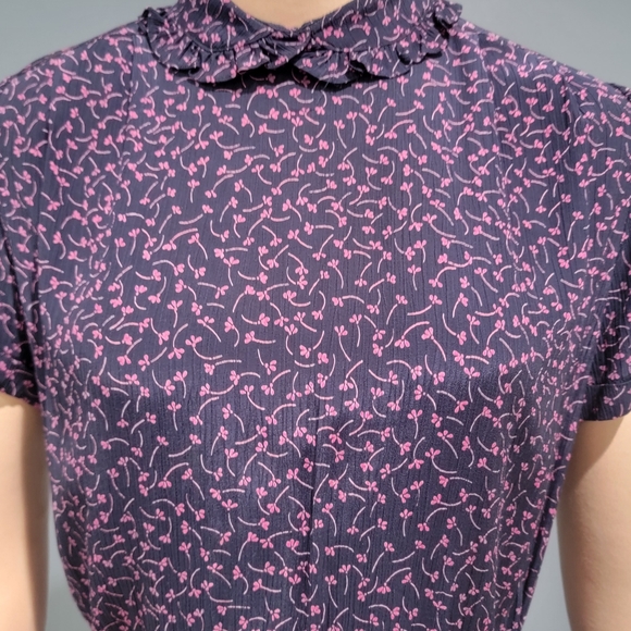 Vtg Jane Schaffhausen Belle France midi dress M/L - Picture 4 of 10